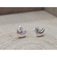 Echt zilveren oorbel stekers maantjes 